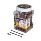 Jar of 100 brown #10 x 3½-inch deck screws with included T25 Torx bit.
