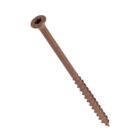 #10 x 3 ½" Deck Screws with multi-purpose thread, steel construction, and brown Ruspert® coating, available in 150-peice pack for corrosion-resistant and versatile fastening. 10312BRJ