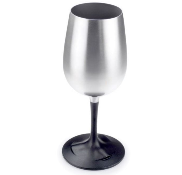 An aluminum wine glass.