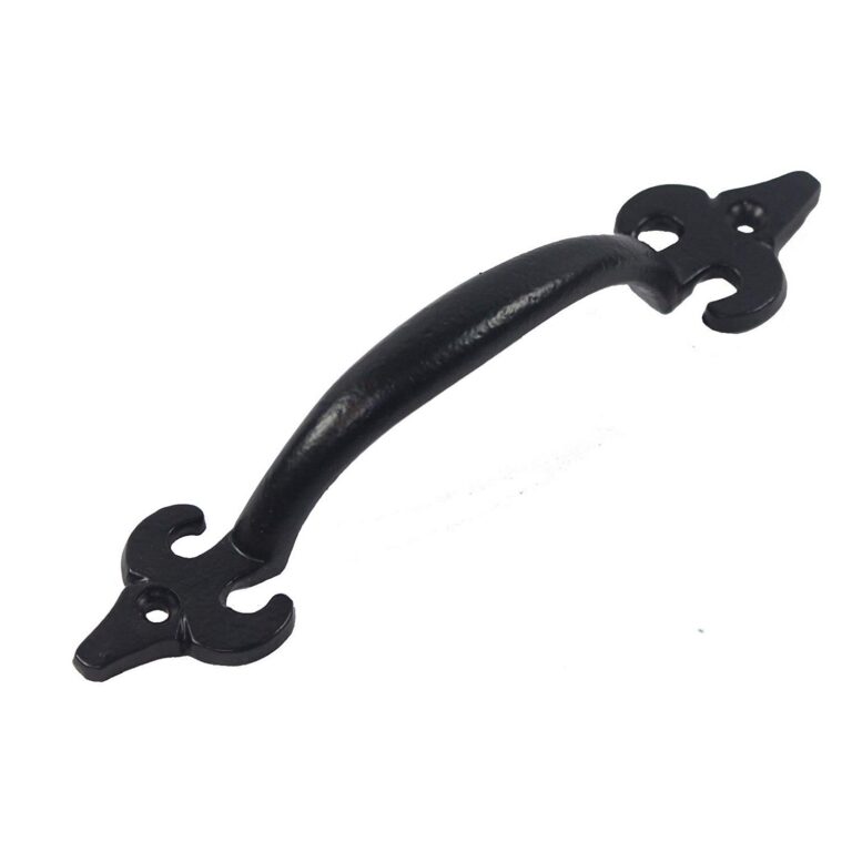 Galvanized Rounded Handle Antique Handle | Black Galvanized Steel | Nuvo Iron