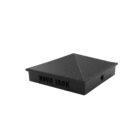 PCP14LN - 6" x 6" BLACK ALUMINUM ORNAMENTAL PYRAMID POST CAP