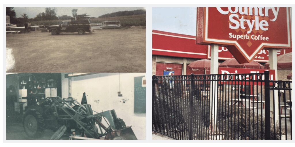 Two side-by-side images of Nuvo Iron in the early days.