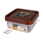 #8 x 2" Deck Screws with multi-purpose thread, steel construction, and brown Ruspert® coating, available in a 1,720-piece pack for corrosion-resistant and versatile fastening. 82BRHP