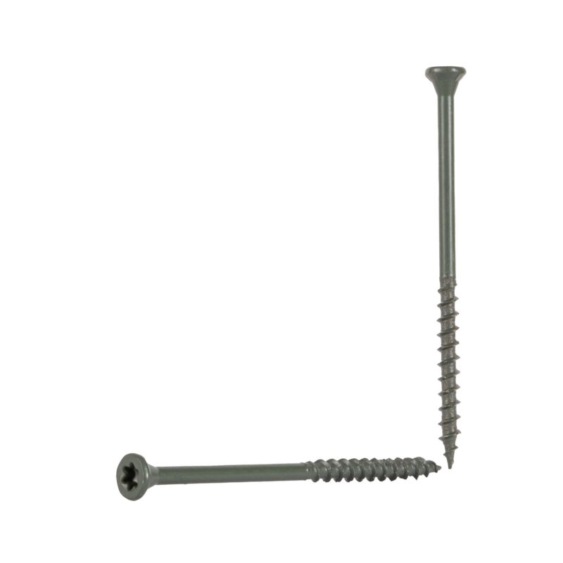 Nuvo Iron Deck Screws – #8 X 2-1/2" – 250 Count, Brown Ruspert Coating – Great For Exterior Wood Projects