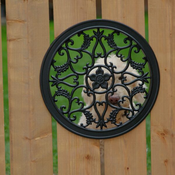 Round Black Cast Aluminum Fence & Gate Insert - 15