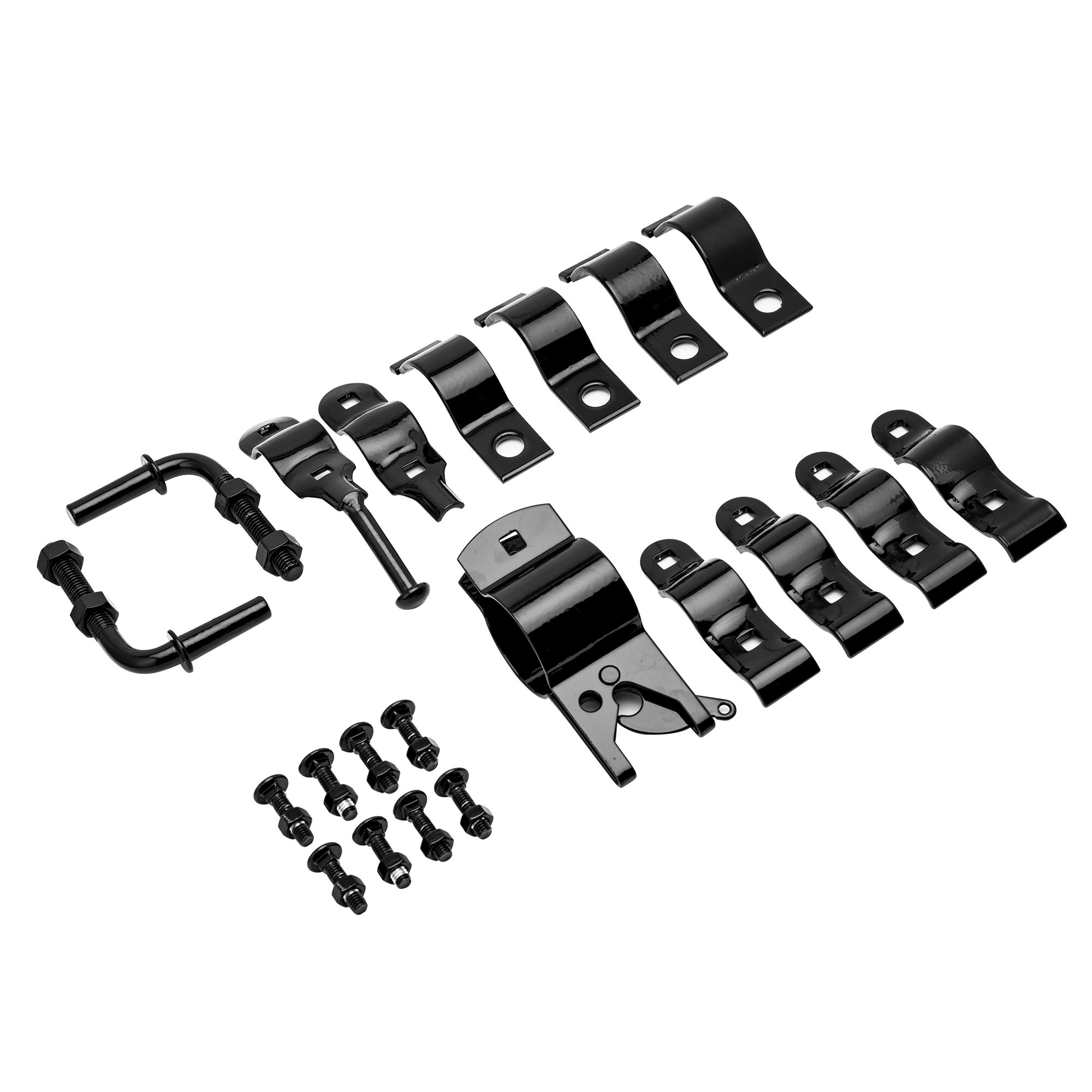 1 7/8" Chain Link Single Gate Hardware Kit Black Nuvo Iron