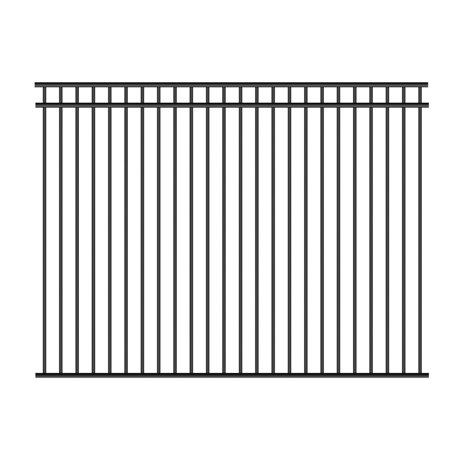 'Coral' Iron Fence Panel 92 3/4" Long x 60" High Nuvo Iron
