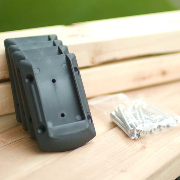 Nuvo Iron SDRC Treppen-/Deck-Schienenverbinder – 4er Pack Mit Schrauben, Für 2x4 Schienen