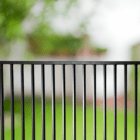 40-inch high by 72-inch wide Textured Black Ready Rail Steel Railing Panel with mounting brackets and hardware included for easy installation and modern design. DSR4070-DB