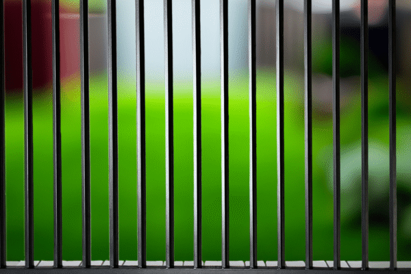 40-inch high by 72-inch wide Textured Black Ready Rail Steel Railing Panel with mounting brackets and hardware included for easy installation and modern design. DSR4070-DB