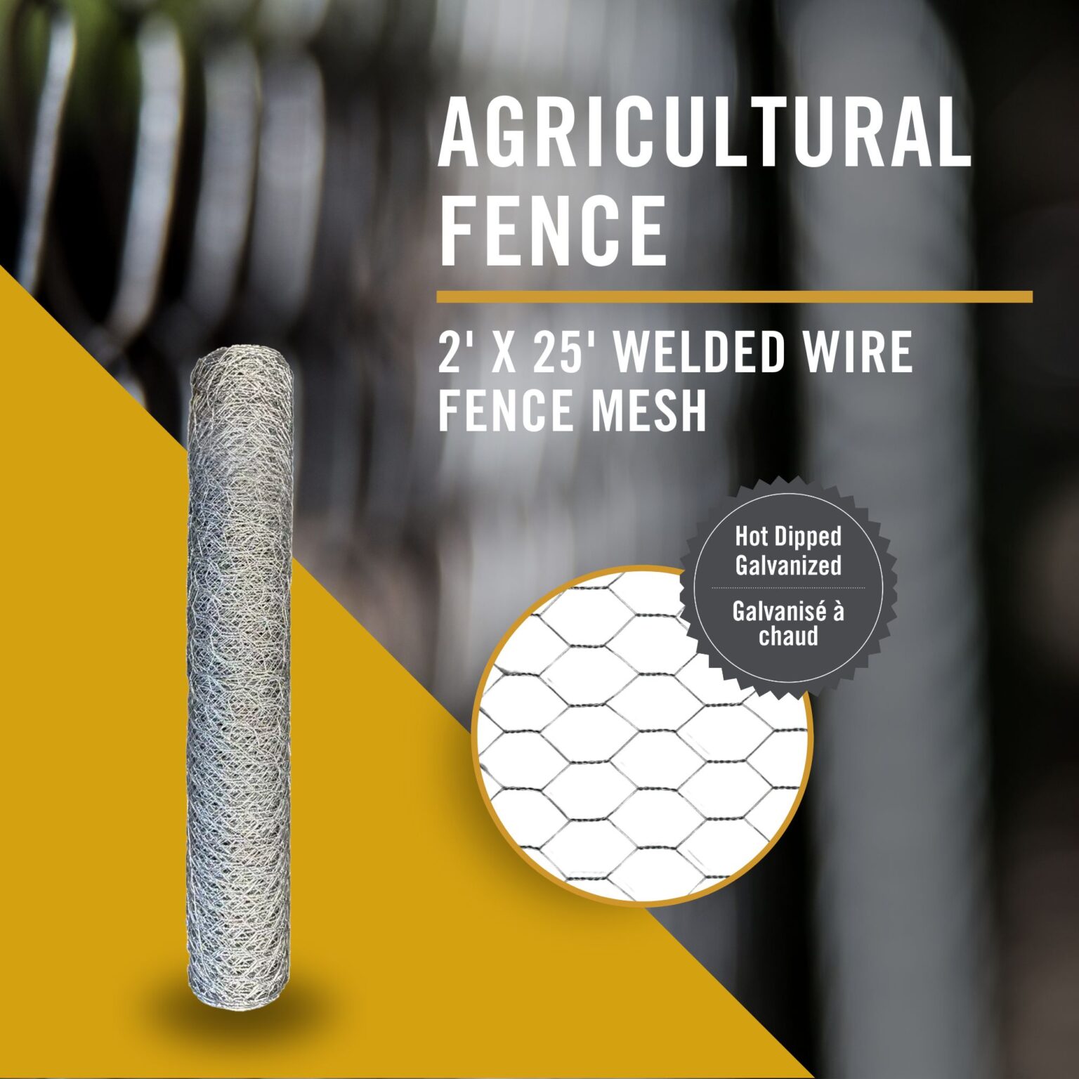 Welded Wire Fench Mesh 2' x 25' | Mesh size: 1