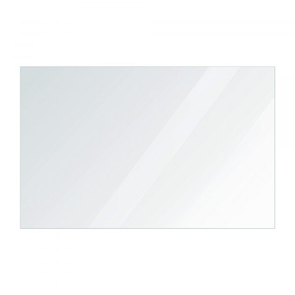 Image of 66" by 42" tempered glass railing for Nuvo Iron aluminum glass rail kits.