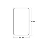 Line drawing of a galvanized silver gate frame outline with rounded corners, labeled '70" HIGH' and '39 ½" WIDE.'