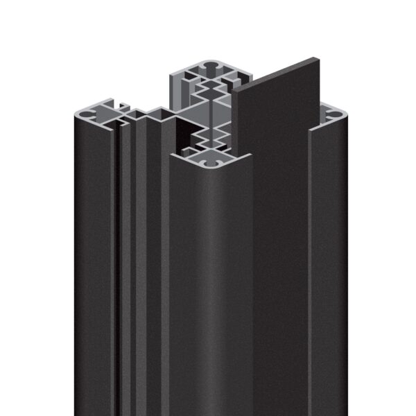 76-inch long filler strips with a black textured powder-coated finish, designed for seamless integration into various projects.