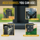 Traxx accessories to level up your fence, including board adapter liners, board spacers, filler strips, and surface mount conversion kit for easy installation and sleek design.