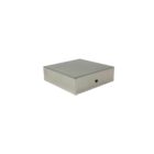 Modern Low-Profile Flat Top Eazy-Cap™, sized 4" x 4", in stainless steel, designed for sleek, secure capping of posts with minimal visual intrusion. PCP24SS