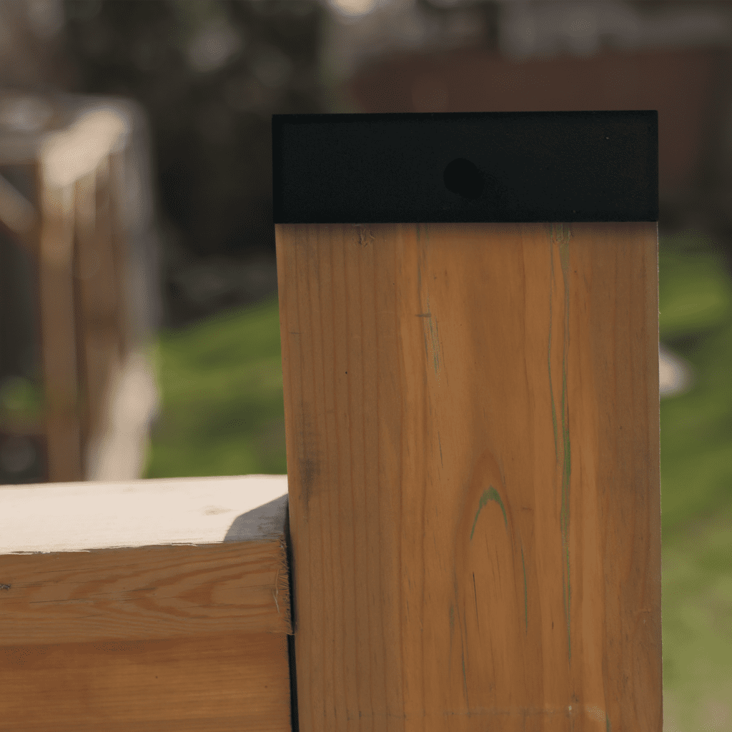 4" x 4" Eazy-Cap™ Patented Low Profile Post Cap - Black | Nuvo Iron