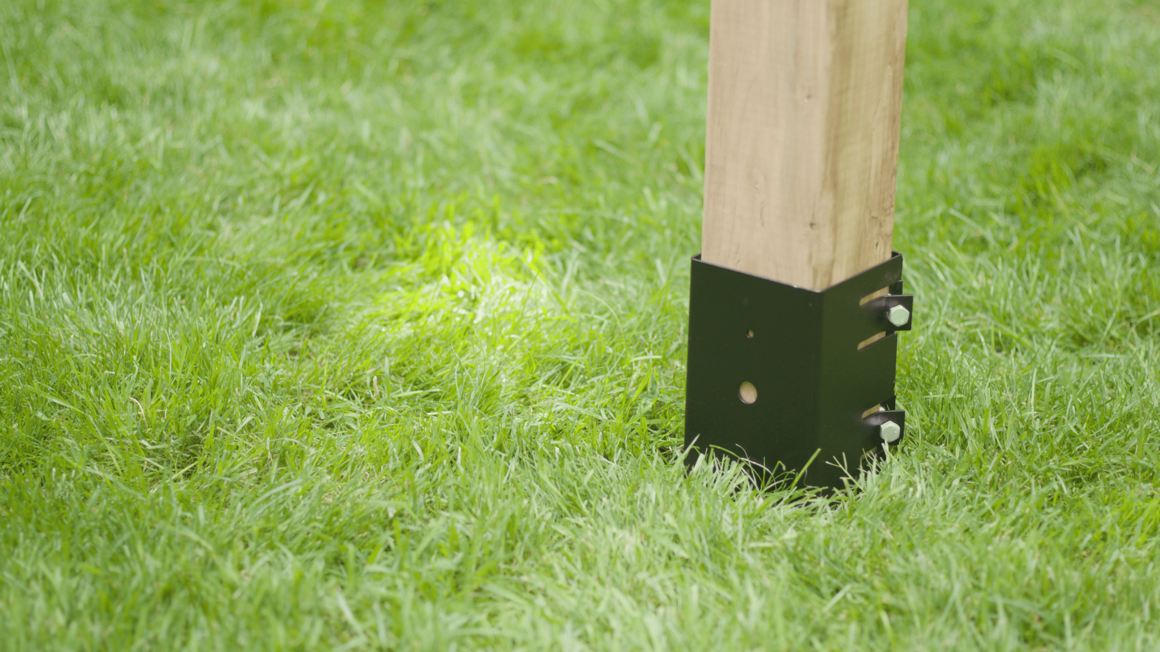 NYS30B Post base anchor & support, in-ground installation for 4x4 posts