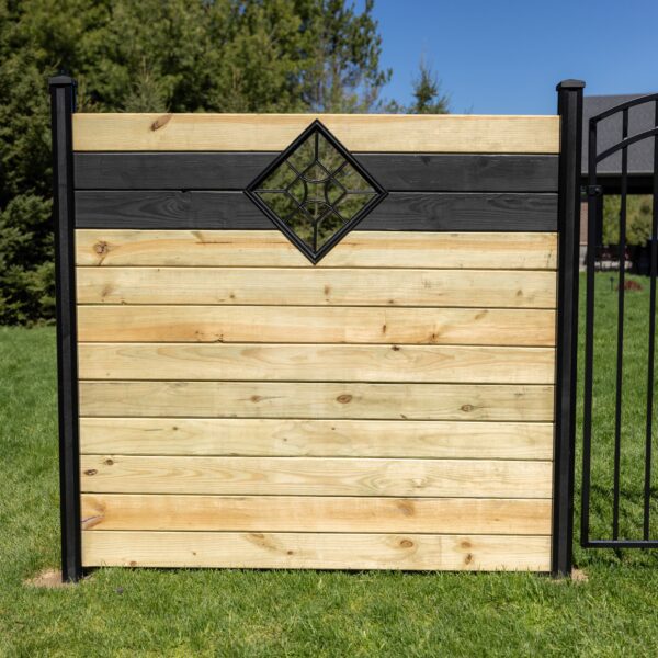 Traxx Fence Post | 8 1/2' Long Black Aluminum Post for Fence