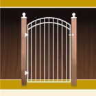 nuvo-iron-nuvo-iron-decorative-white-arched-gate-installed-between-wood-fence-posts
