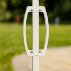 nuvo-iron-white-gate-handle-mounted-on-vertical-bar